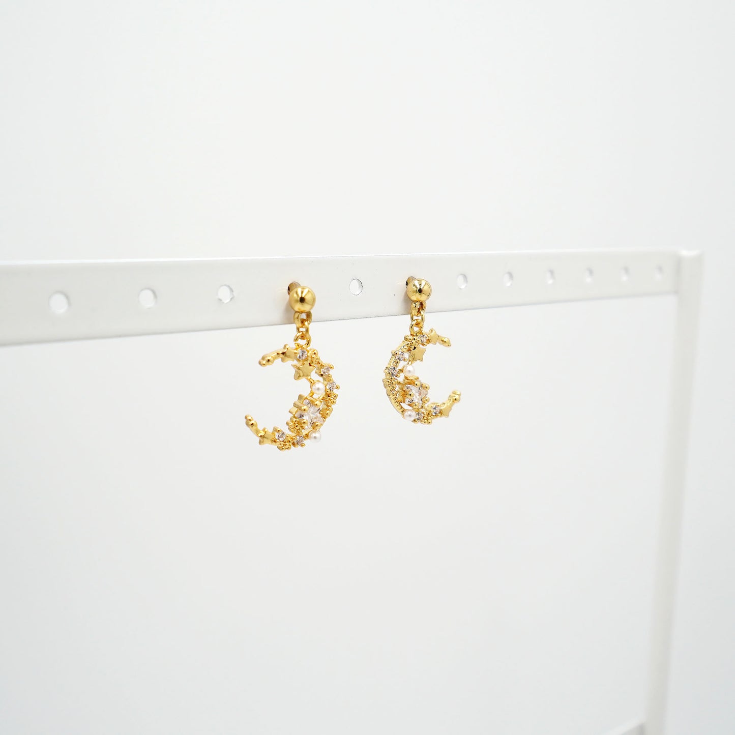 Gold Crescent Moon Earrings
