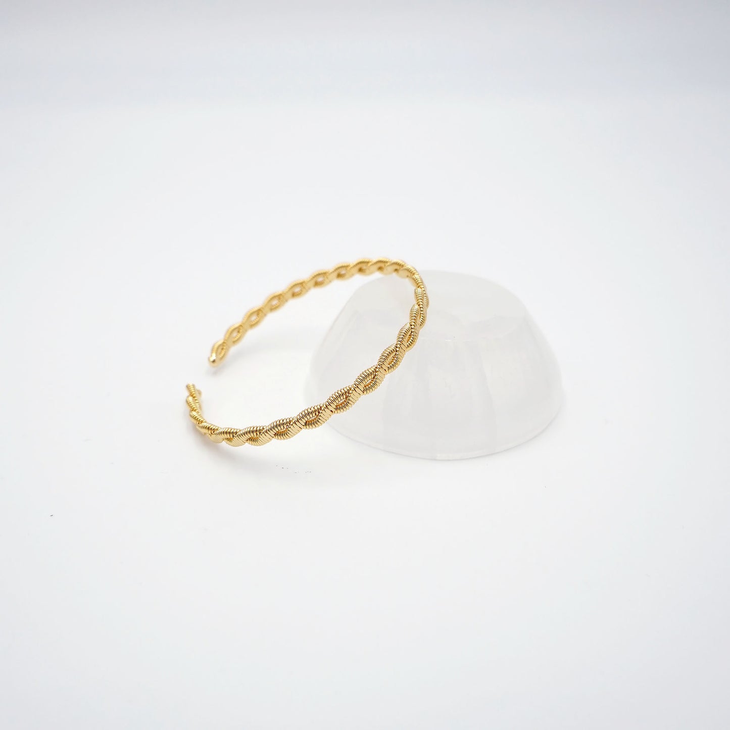 Twisted Gold Rope Cuff