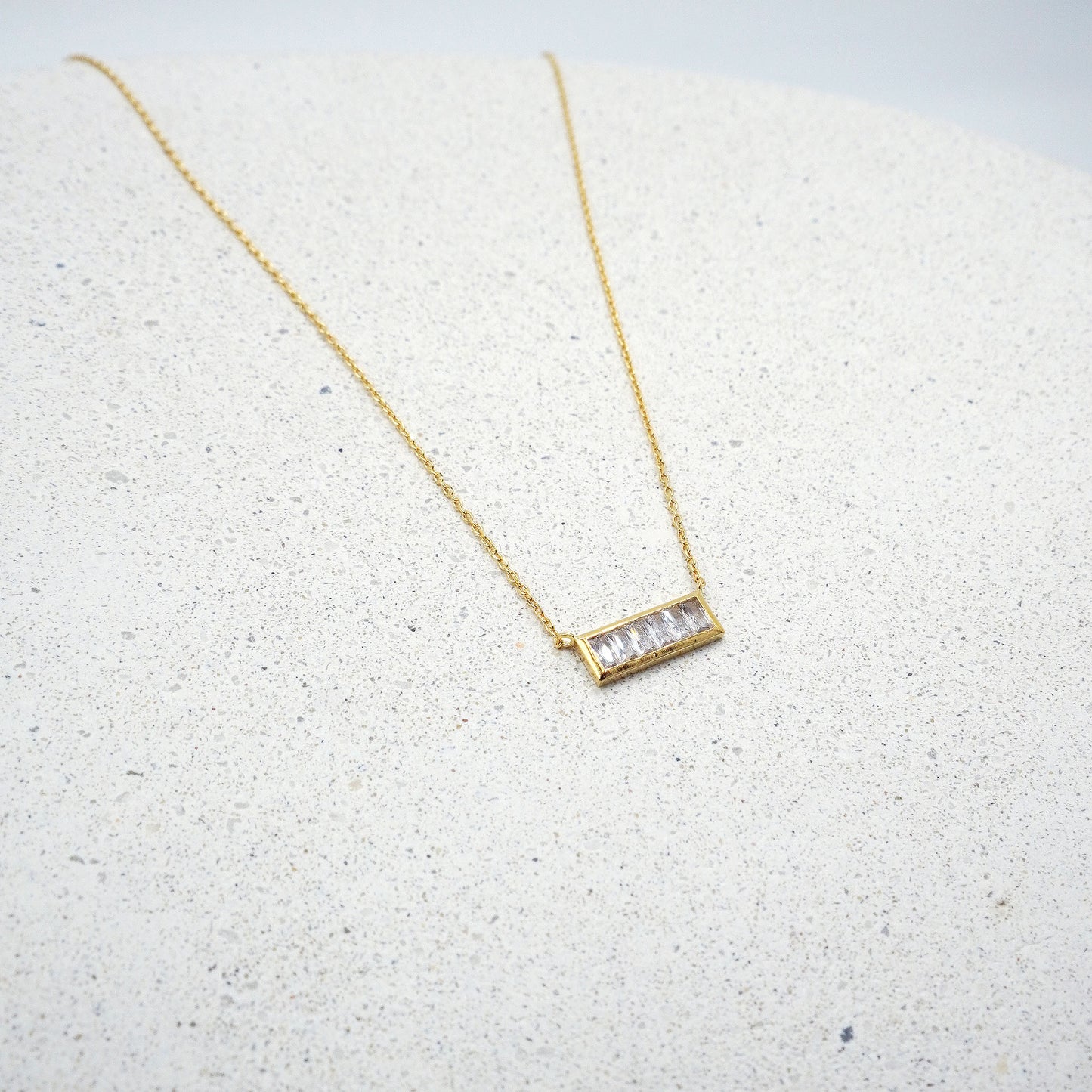 CZ Bar Necklace