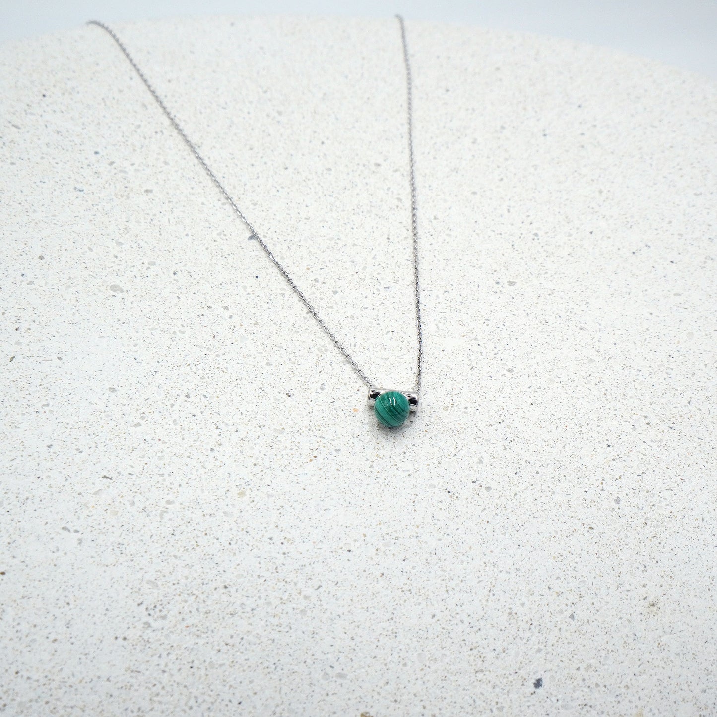 Malachite Silver Necklace