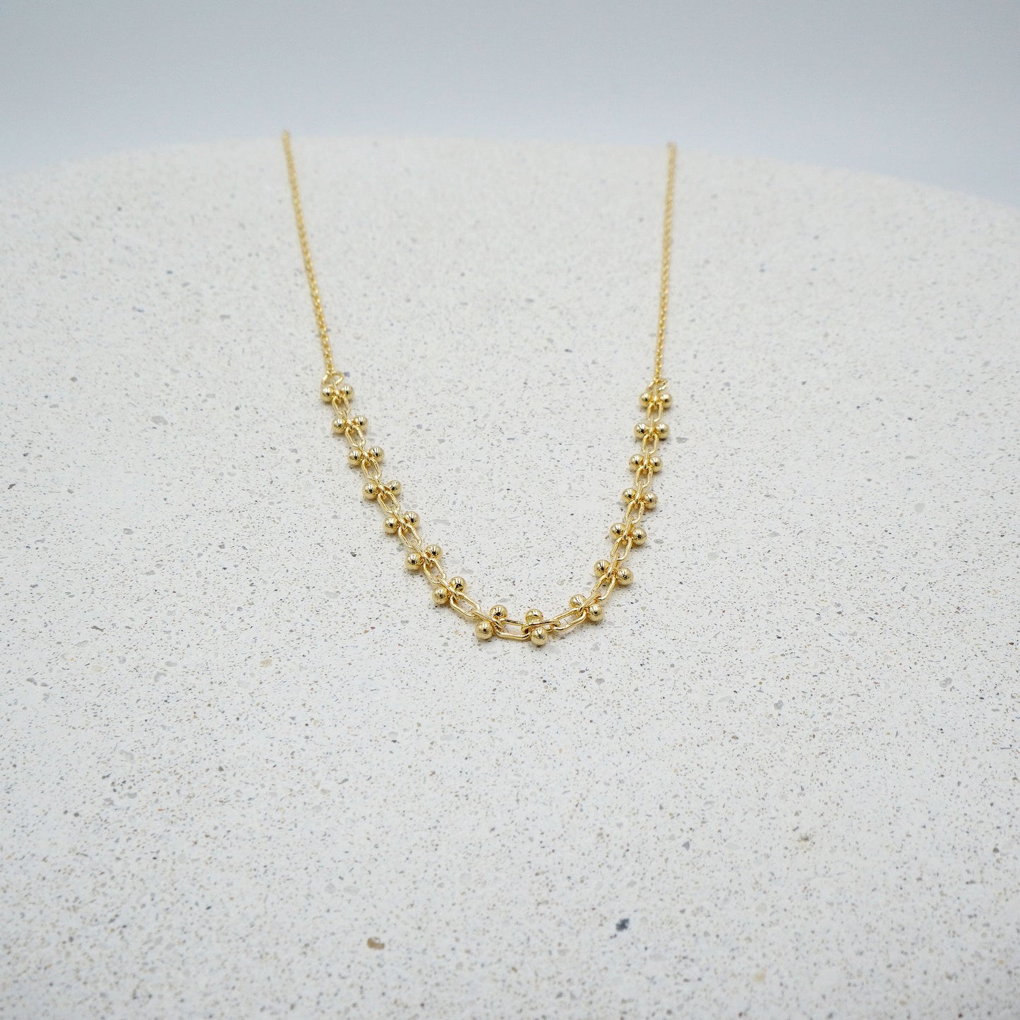 Elegant Beaded Chain Necklace