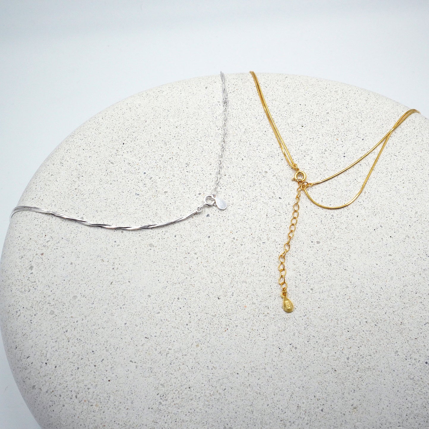 Double Chain Pearl Accent Necklace