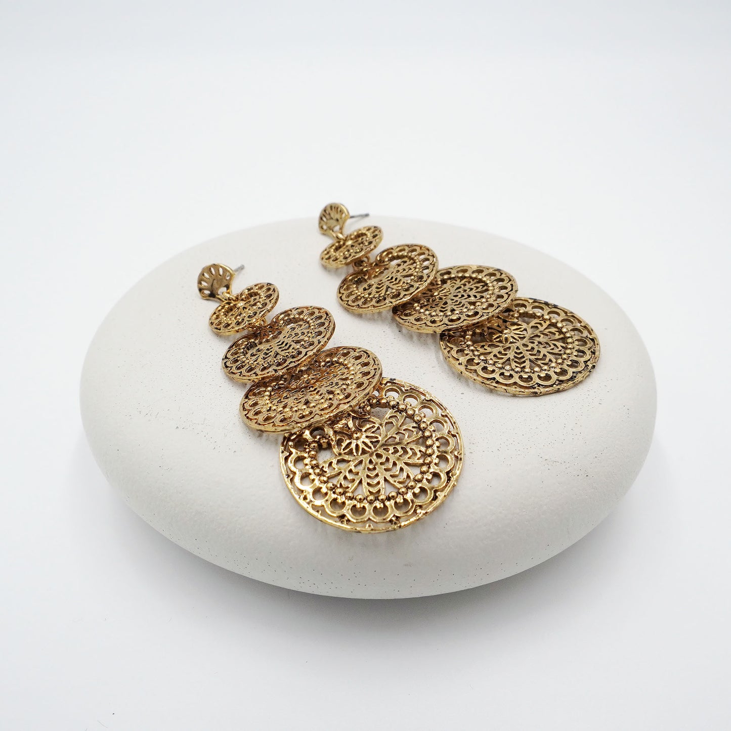Ornate Filigree Dangling Earrings