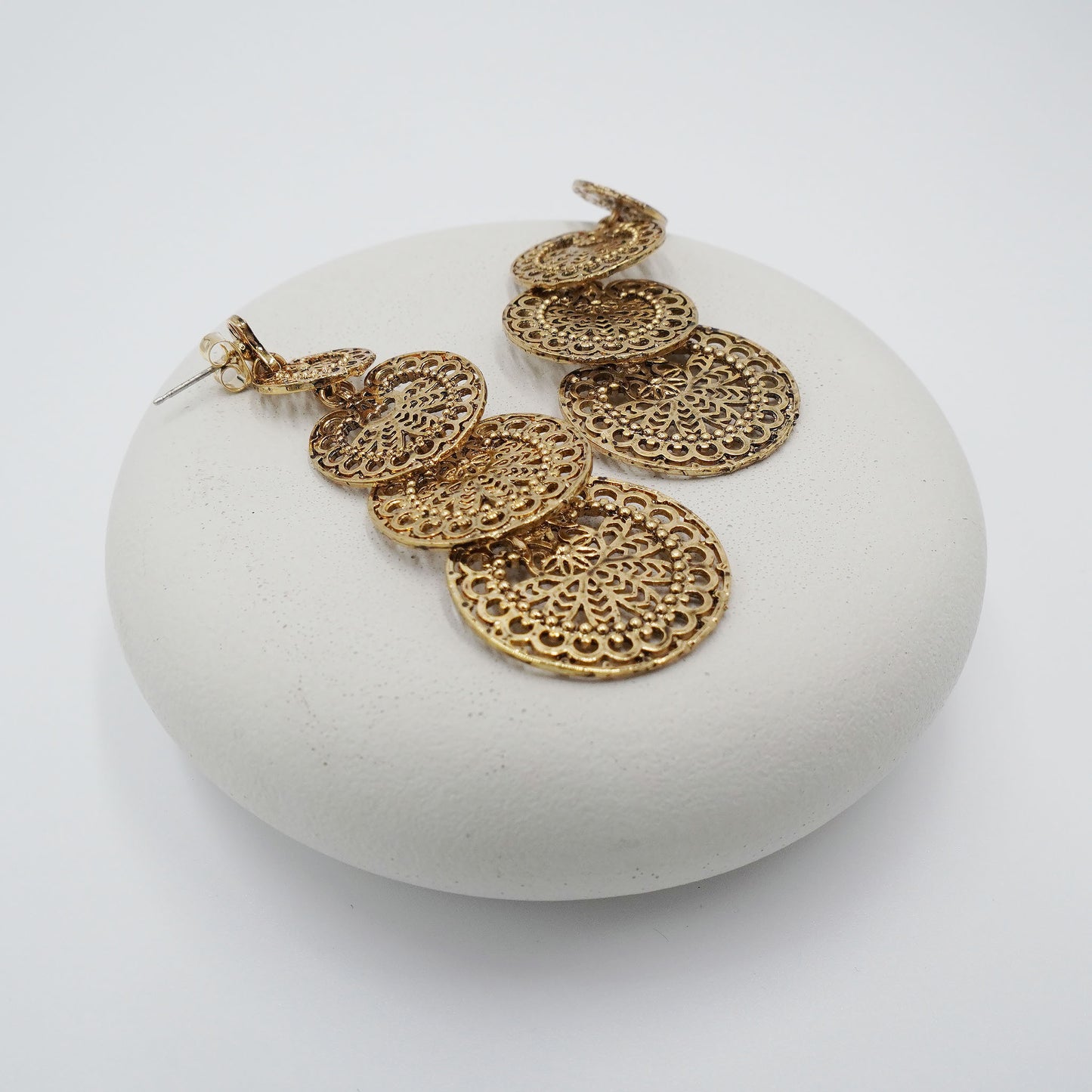 Ornate Filigree Dangling Earrings
