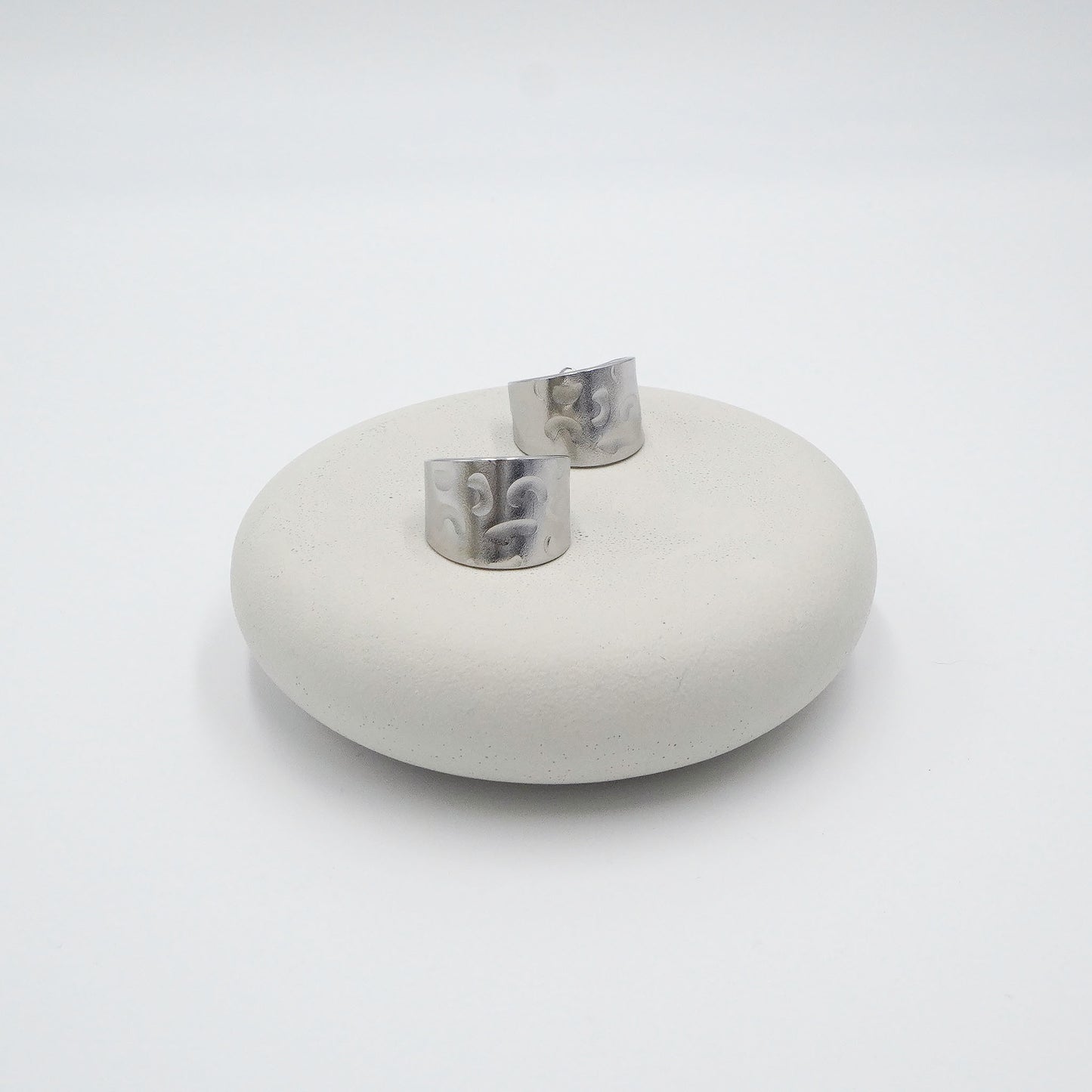 Imprinted Wide Hoop Earrings