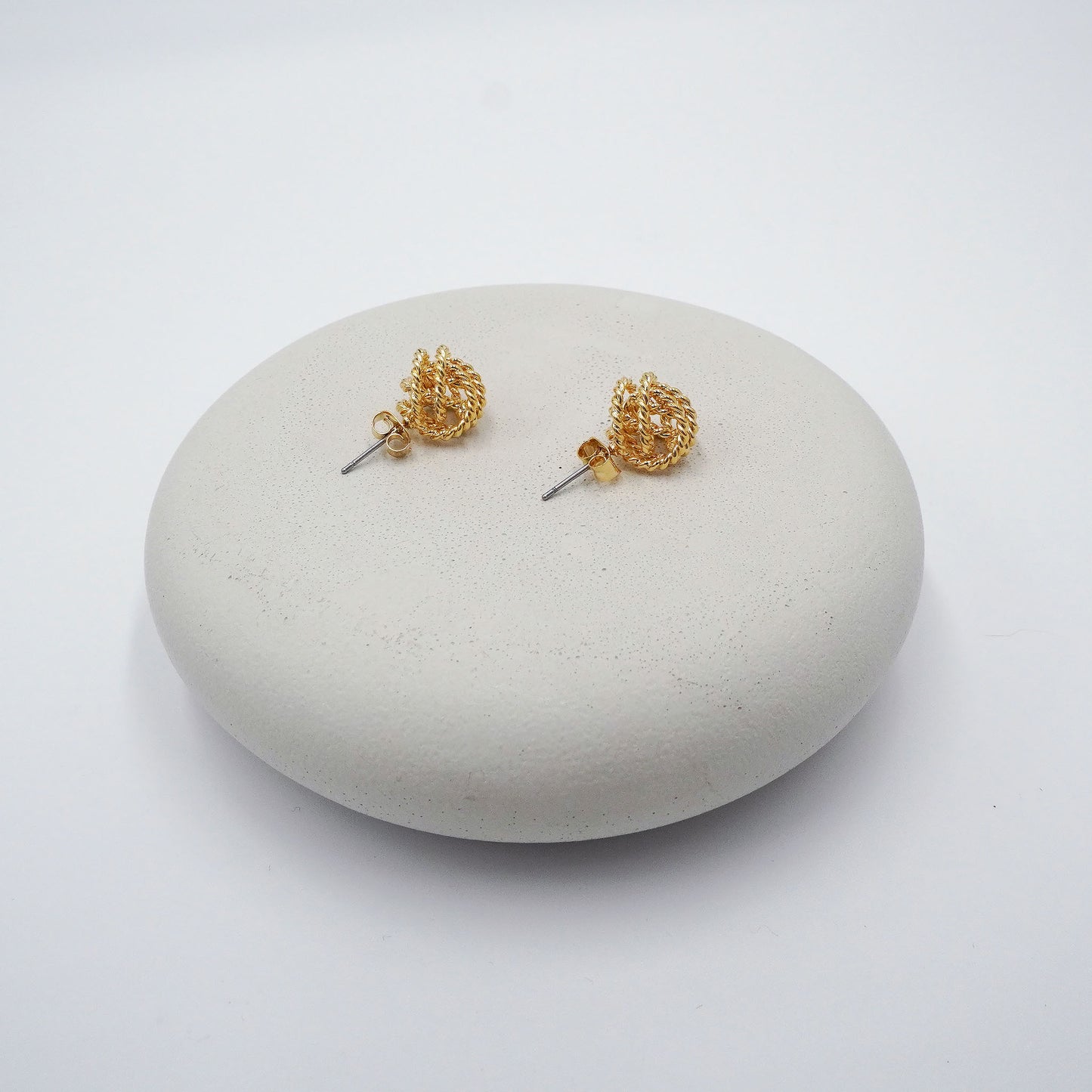 Braided Knot Stud Earrings