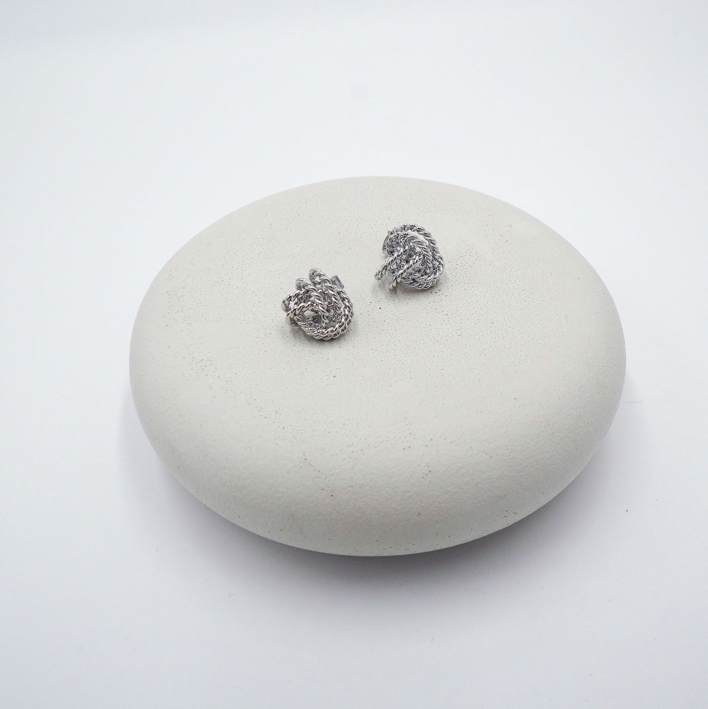 Braided Knot Stud Earrings