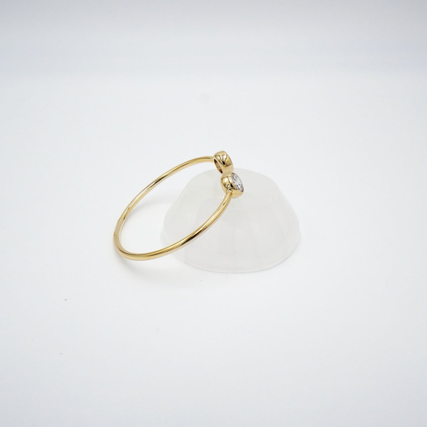 CZ Accent Bangle Bracelet