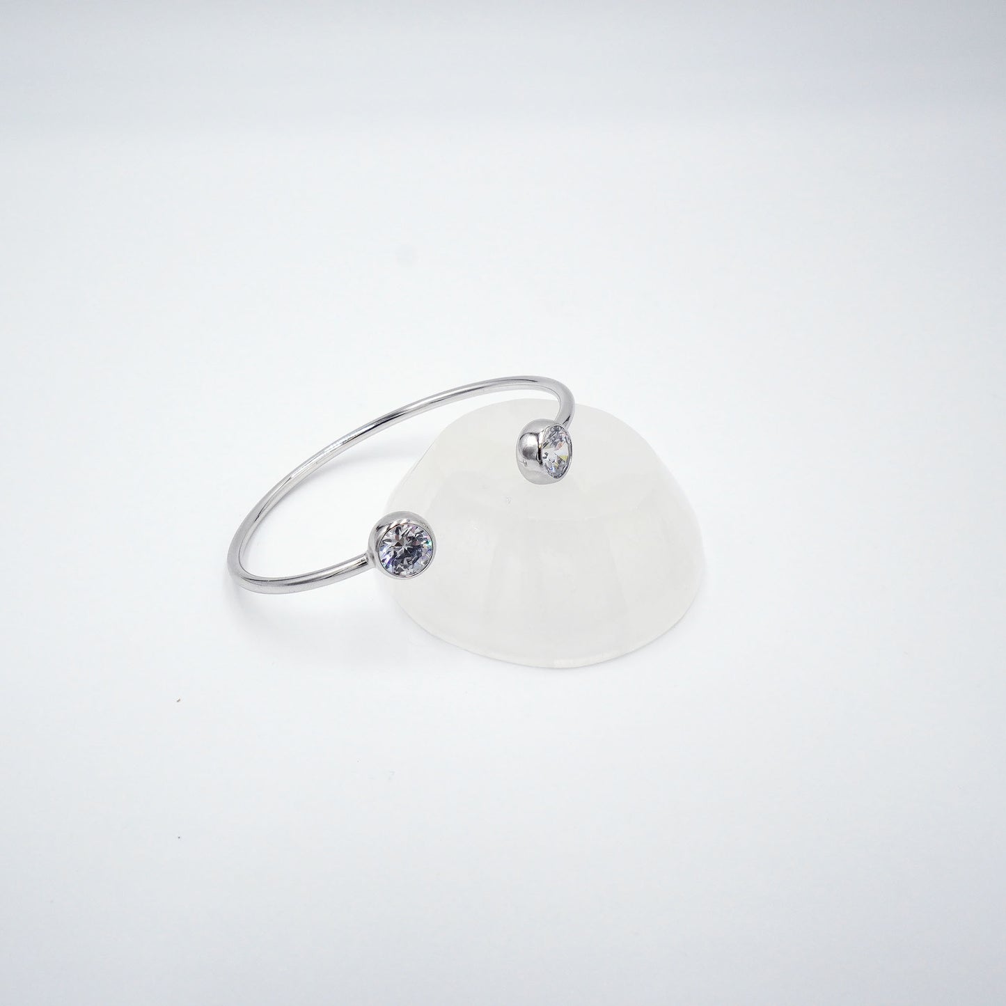 CZ Accent Bangle Bracelet