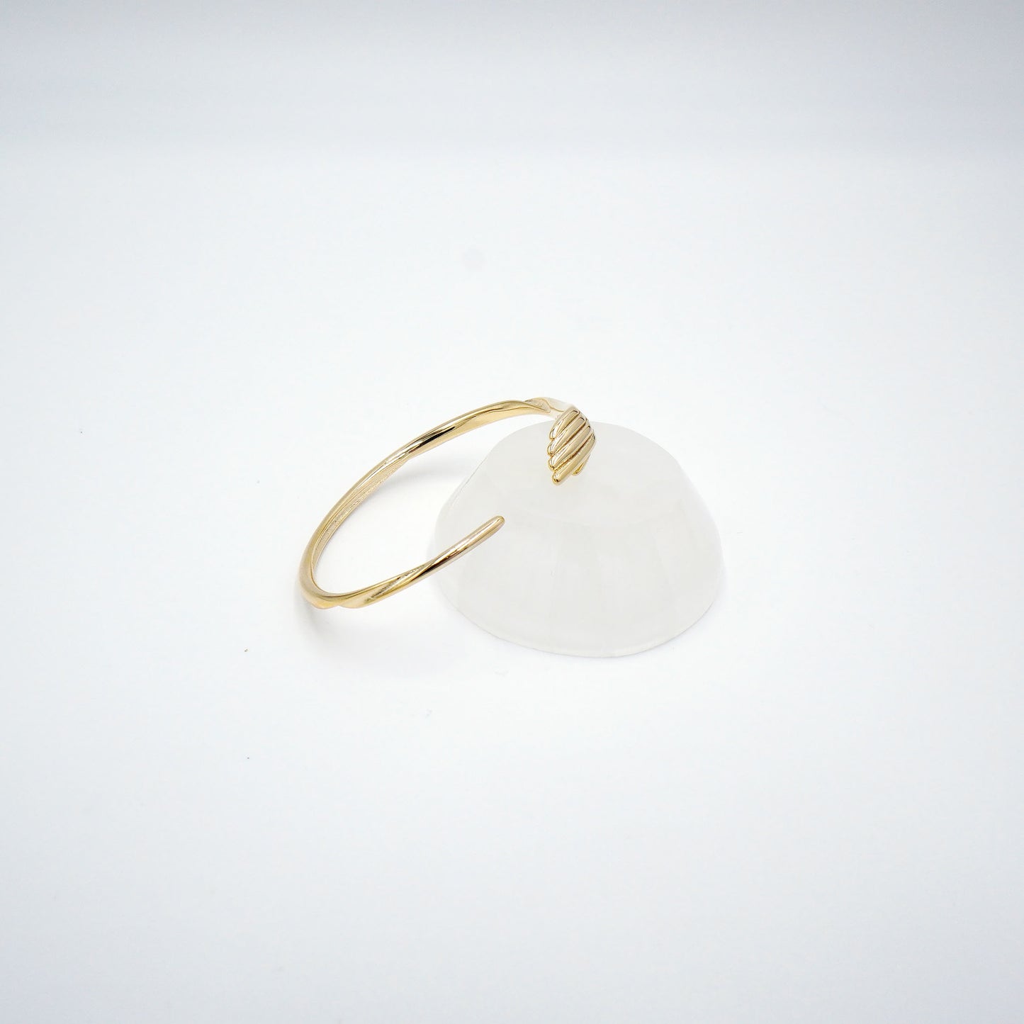 Hugging Hand Accent Bangle Bracelet