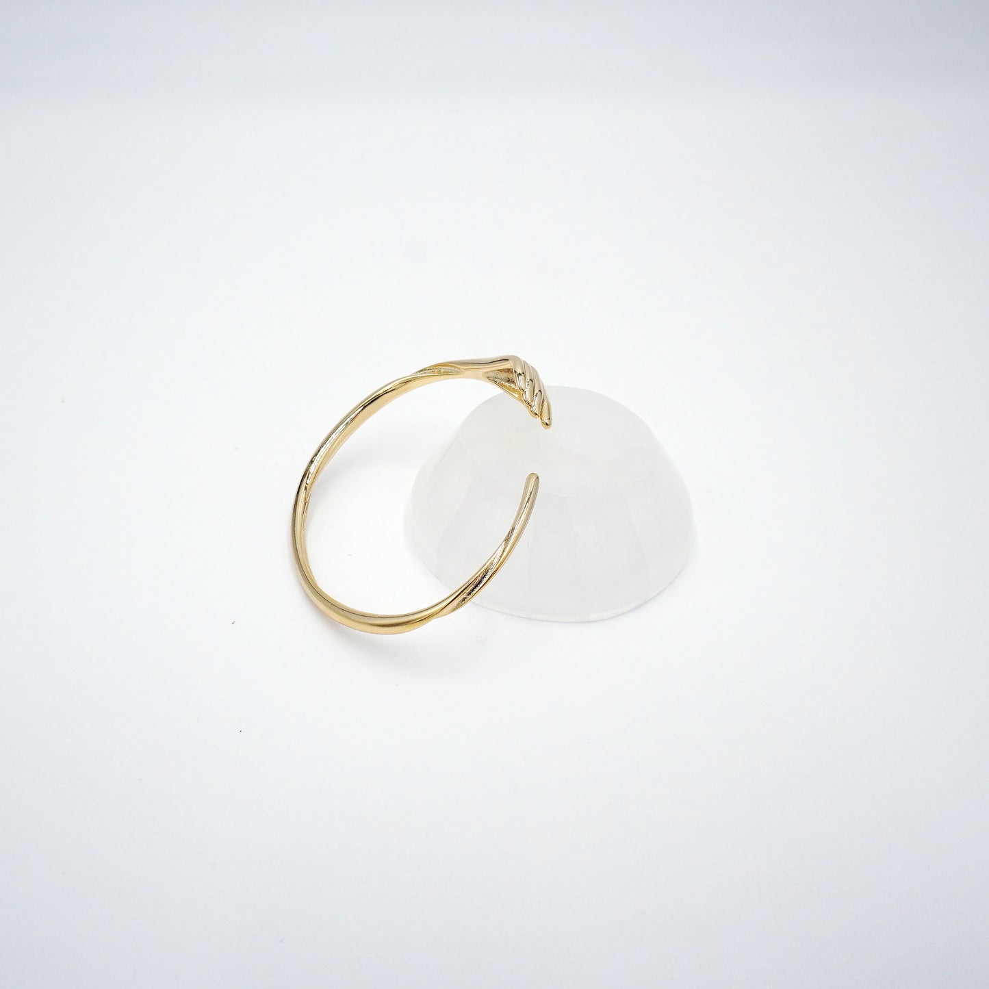 Hugging Hand Accent Bangle Bracelet