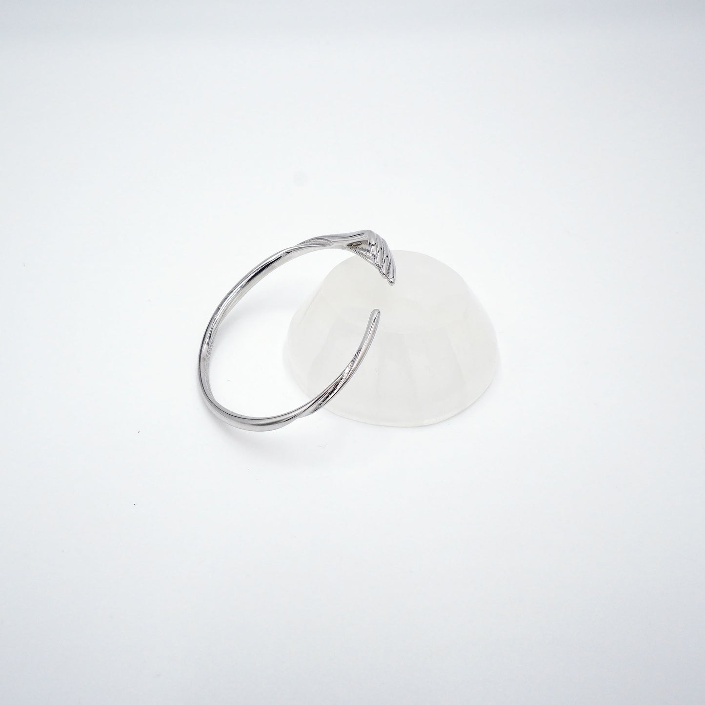 Hugging Hand Accent Bangle Bracelet