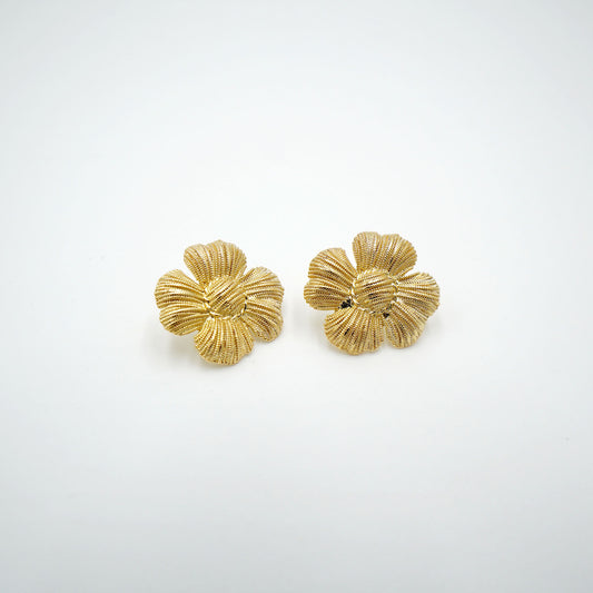 Textured Flower Earrings