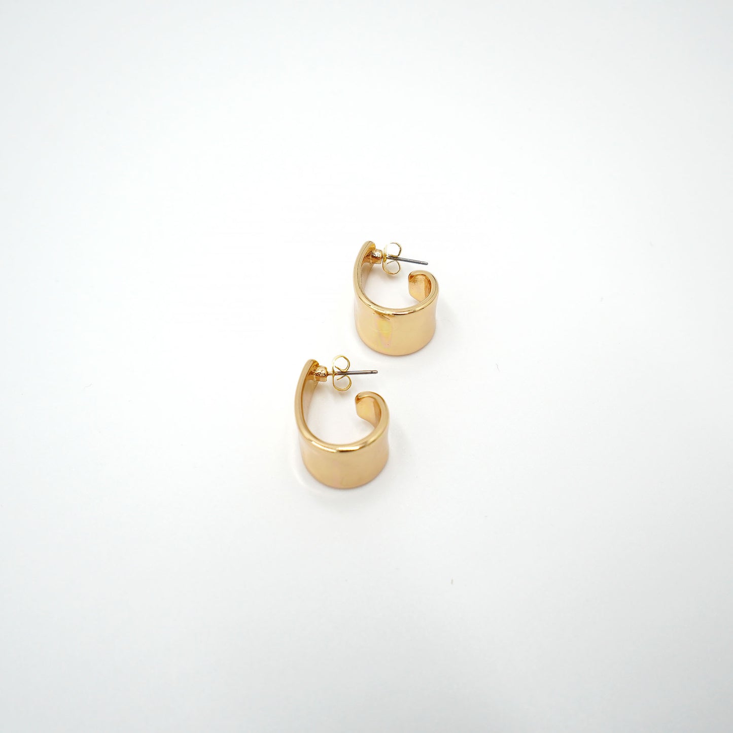 Sculpted Gold Hoop Earrings