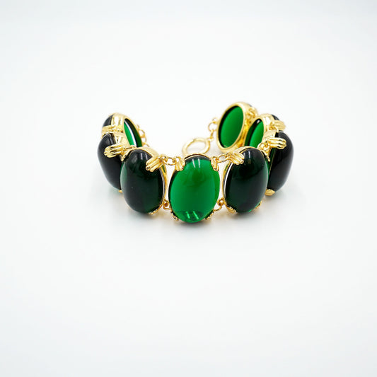 Forest Green Statement Bracelet