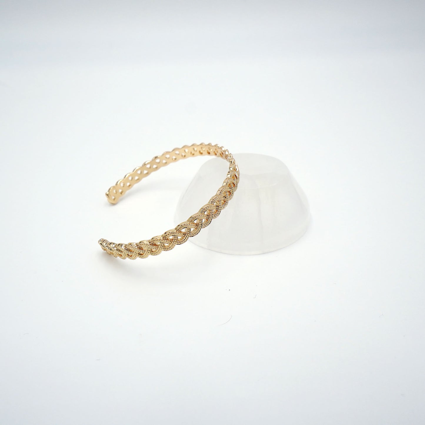 Braided Mesh Gold Cuff