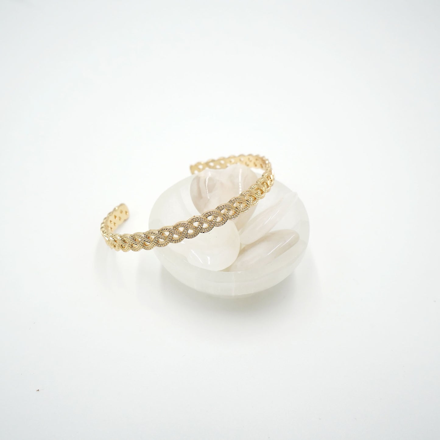 Braided Mesh Gold Cuff