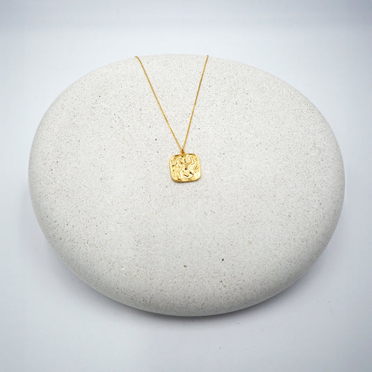 Golden Cubic Necklace