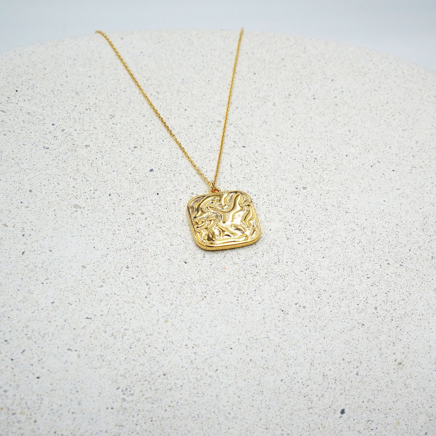 Golden Cubic Necklace