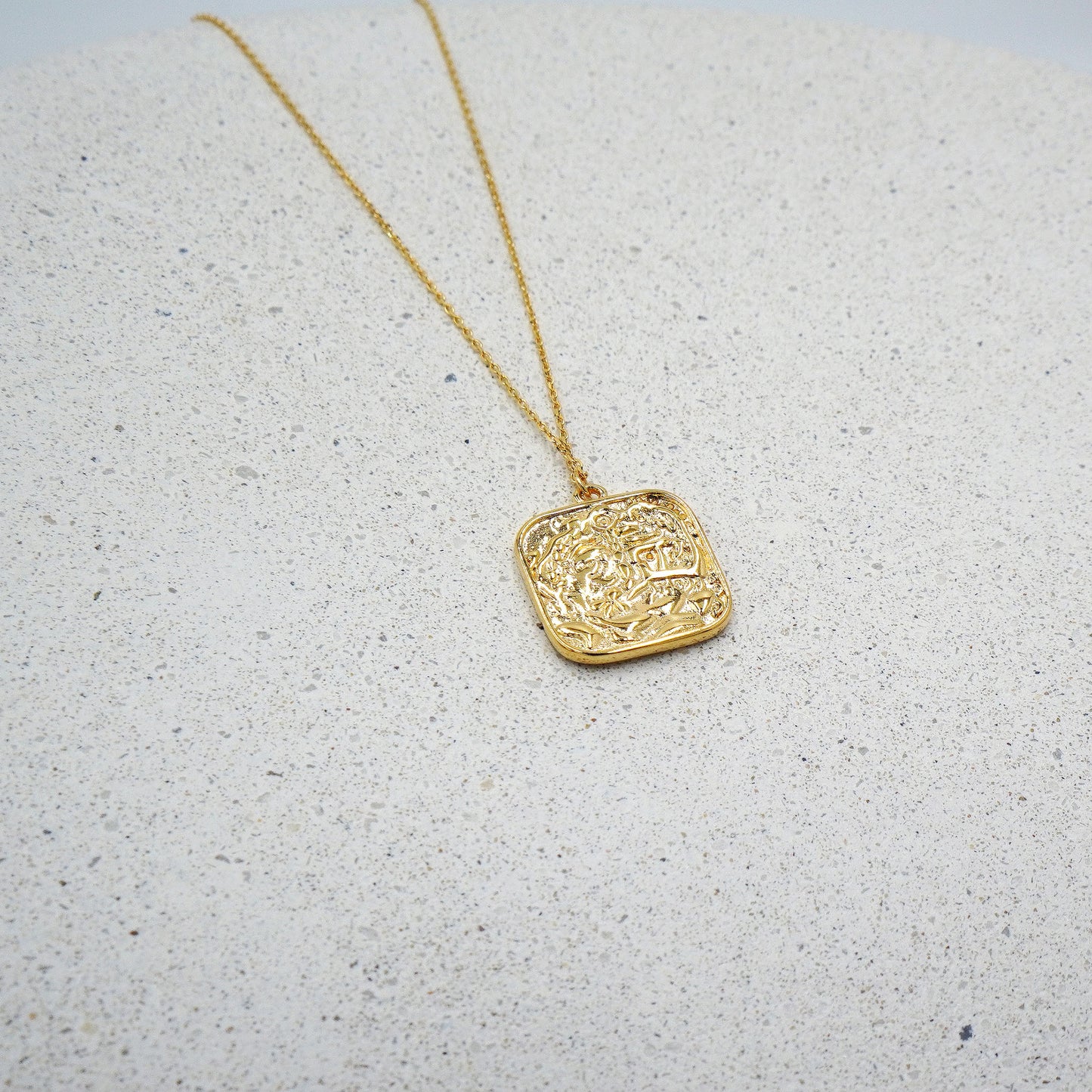 Golden Cubic Necklace