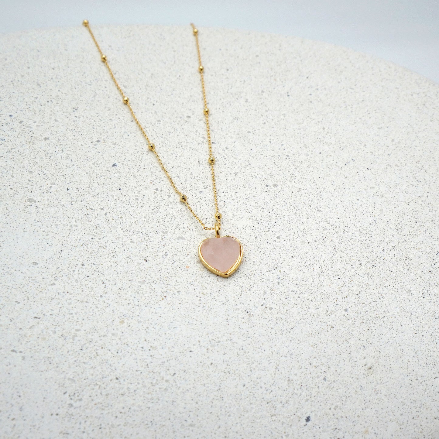 Mini Rose Heart Necklace