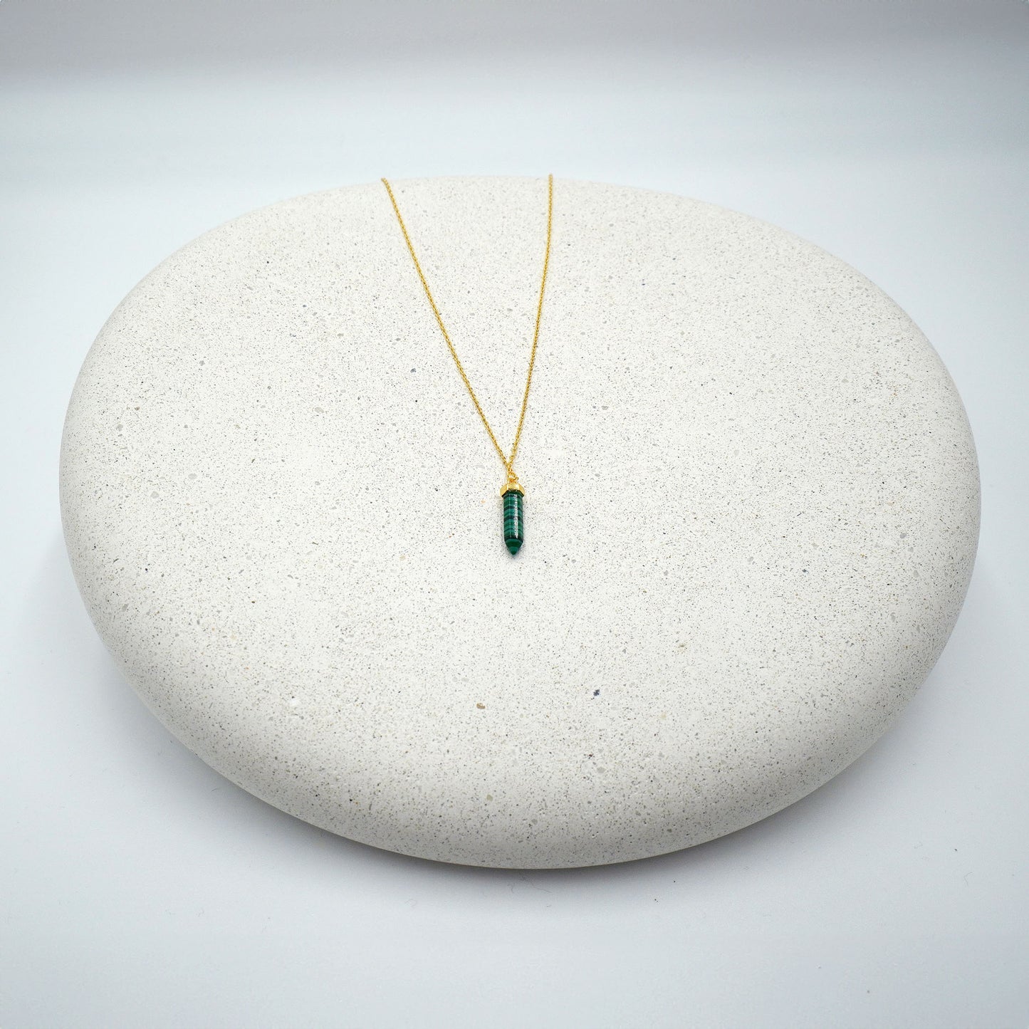 Malachite Stone Pendant Necklace