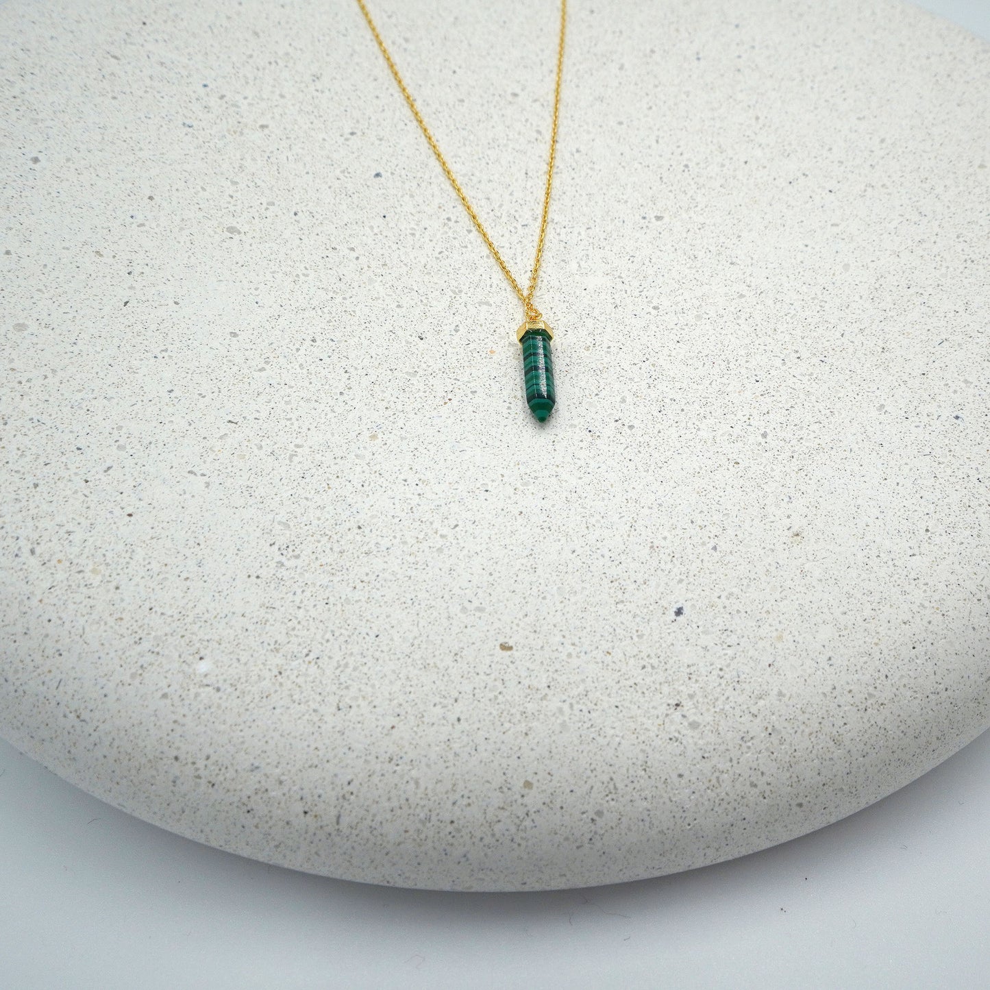 Malachite Stone Pendant Necklace