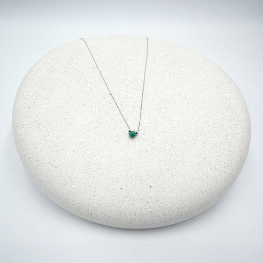 Malachite Silver Necklace