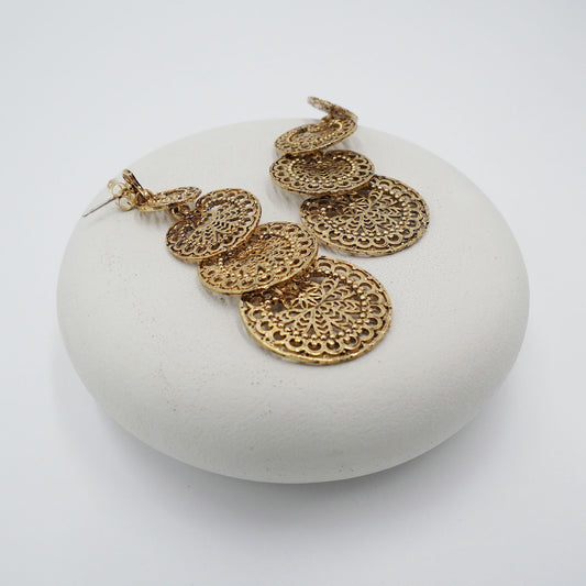 Ornate Filigree Dangling Earrings