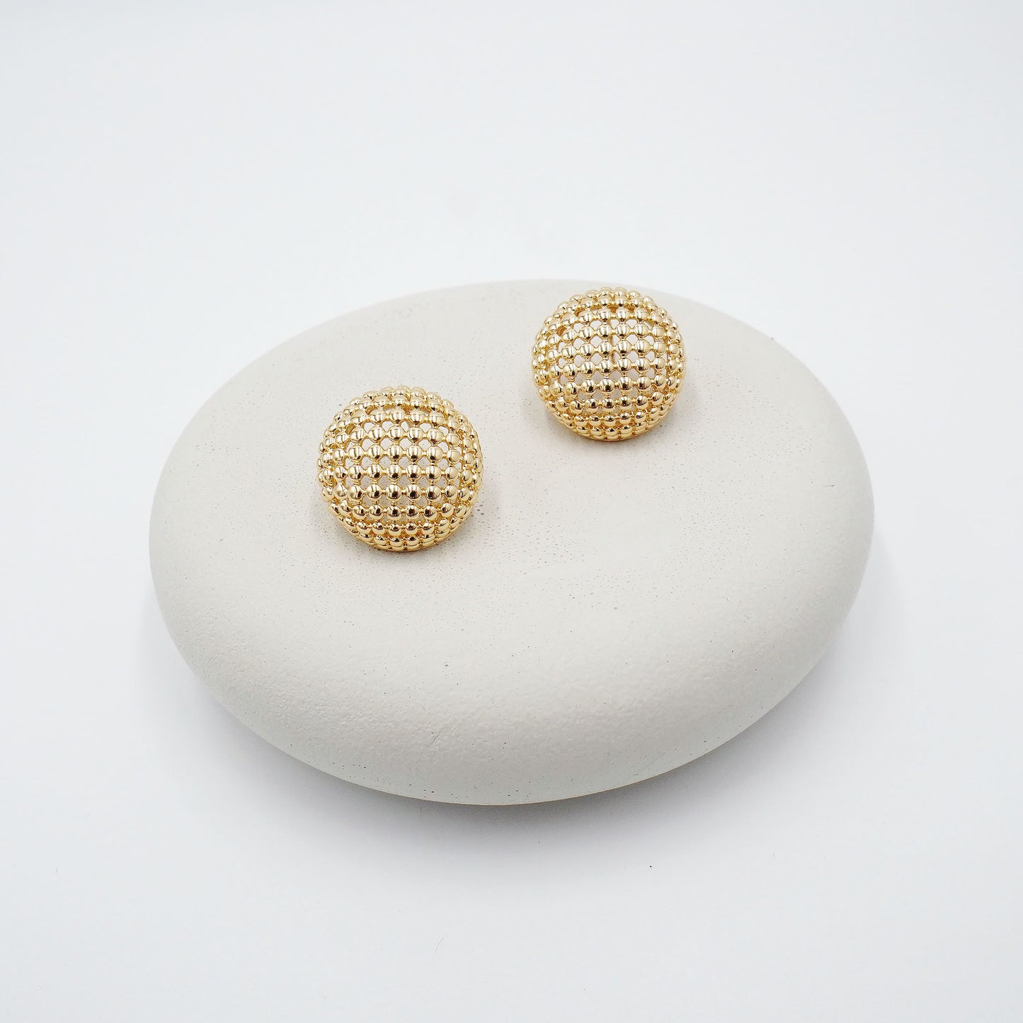 Lattice Sphere Stud Earrings