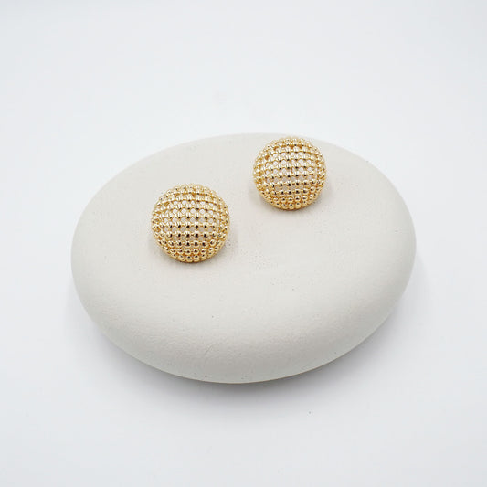 Lattice Sphere Stud Earrings