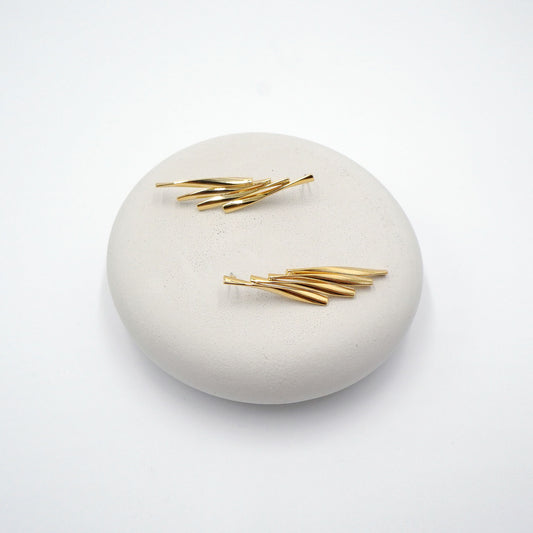 Golden Wing Drop Earrings